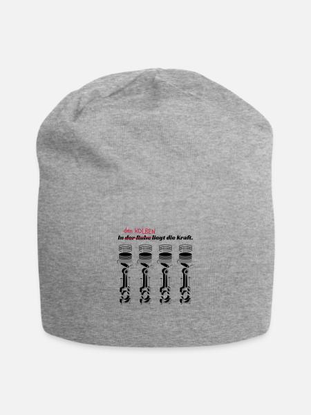 In den Kolben liegt die.. - Jersey-Beanie - Grau meliert