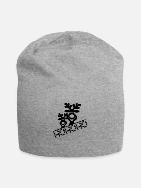 Elche Hohoho kerst lelijk kerst Rendier - Jersey-Beanie - grijs gemêleerd