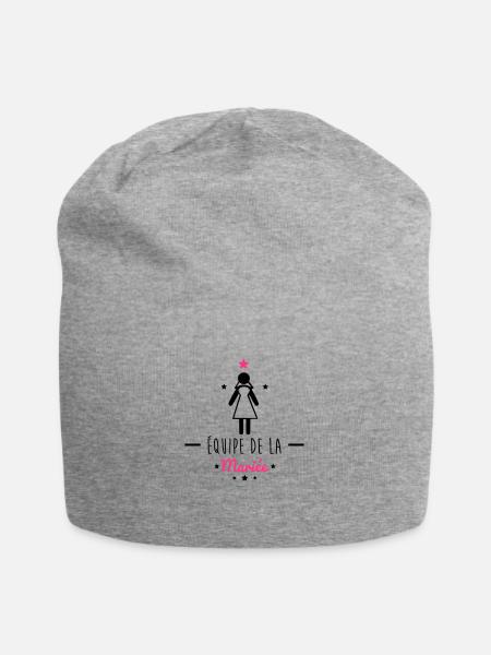 enterrement de vie de jeune fille : mariée - Bonnet en jersey - gris chiné