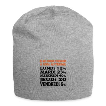100% at Work (2c) new! - Jersey Beanie - heather grey - Front