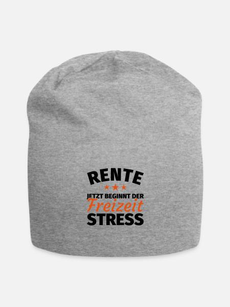 Geschenk Rente Ruhestand - Jersey-Beanie - Grau meliert