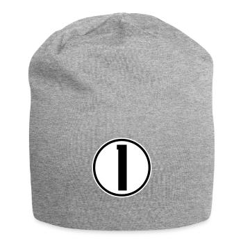 1 - Jersey Beanie - heather grey - Front