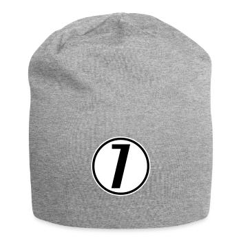 7 - Jersey Beanie - heather grey - Front