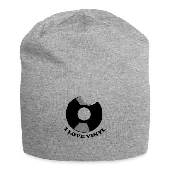 I Love Vinyl - Bonnet en jersey - gris chiné - Devant