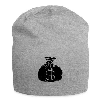 noir riche cool dollar symbole inscrivez vous - Bonnet en jersey - gris chiné - Devant