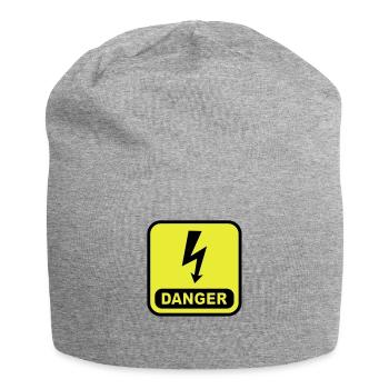 Danger foudre - Bonnet en jersey - gris chiné - Devant