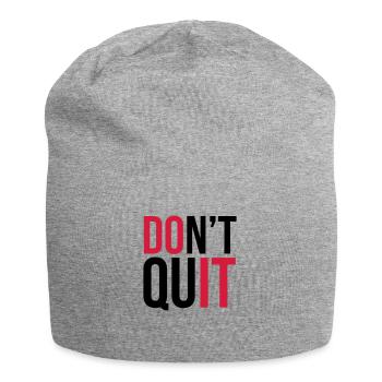 Don't Quit - Jersey Beanie - heather grey - Front