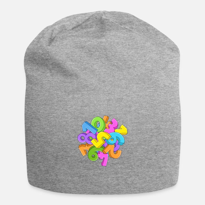 numbers - Jersey Beanie - heather grey