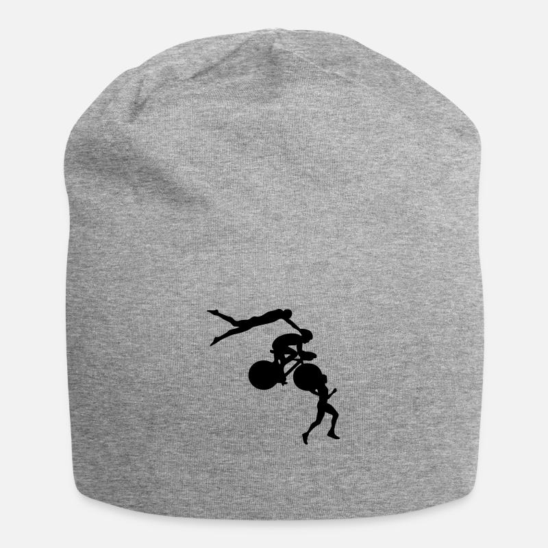 triathlon cyclisme velo marathon natation - Bonnet en jersey - gris chiné