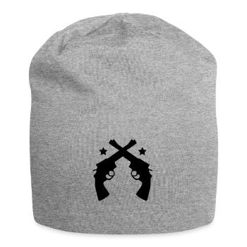 Crossed Pistols - Jersey Beanie - heather grey - Front