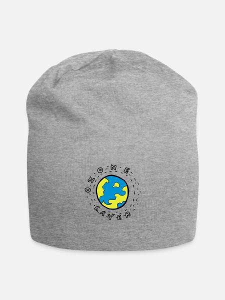 Earth's Ozone Layer Drawing - Jersey Beanie - heather grey