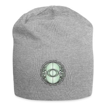 Vesica Piscis, Chalice Well, Avalon, magic, celtic - Jersey Beanie - heather grey - Front