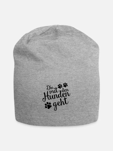 hunden geht die mit design - Jersey-Beanie - Grau meliert