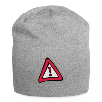 signalisation danger panneau triangle 50 - Bonnet en jersey - gris chiné - Devant