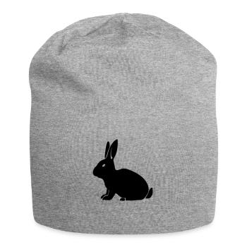 rabbit 1 - Jersey Beanie - heather grey - Front
