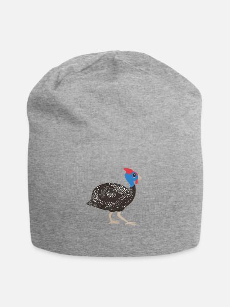 Perlhuhn - Jersey-Beanie - Grau meliert