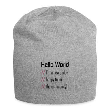 Hallo Welt, mein neuer Programmierer - Jersey-Beanie - Grau meliert - Vorne