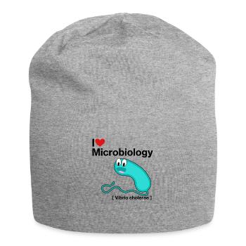 I Love Microbiology - Jersey Beanie - heather grey - Front