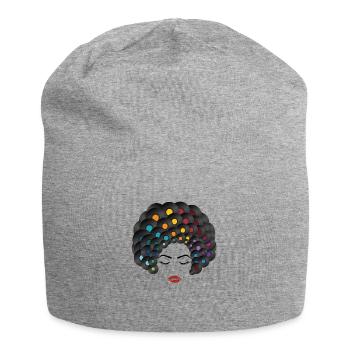 Vinyl Queen - Jersey-Beanie - Grau meliert - Vorne