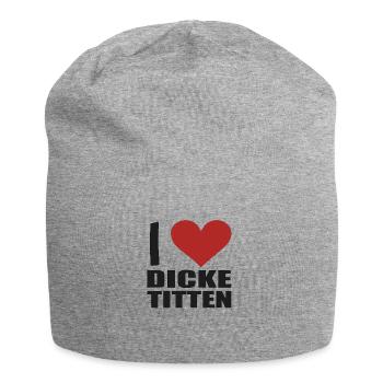 I LOVE DICKE TITTEN - Jersey-Beanie - Grau meliert - Vorne