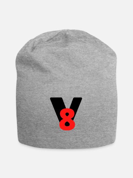 V8 - Jersey-Beanie - Grau meliert