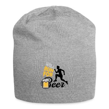Run for Beer - Jersey Beanie - heather grey - Front