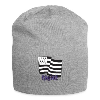 logo Violet - Bonnet en jersey - gris chiné - Devant