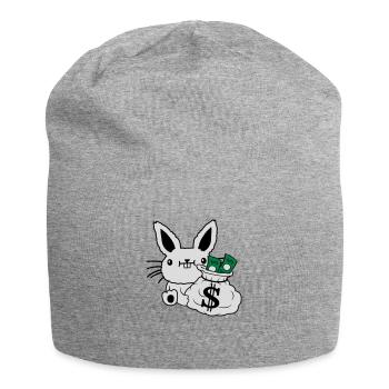 Rich Money Bag Billets de banque de lapin de Pâques - Bonnet en jersey - gris chiné - Devant