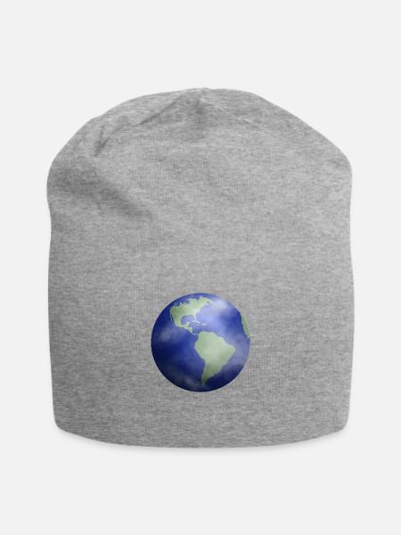 Erde - Jersey-Beanie - Grau meliert