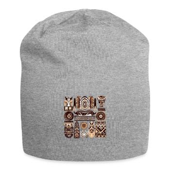 Folklore africain - Bonnet en jersey - gris chiné - Devant