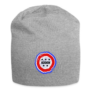 Fünf Sterne - Jersey-Beanie - Grau meliert - Vorne