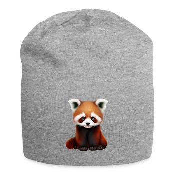 Red panda - Jersey Beanie - heather grey - Front
