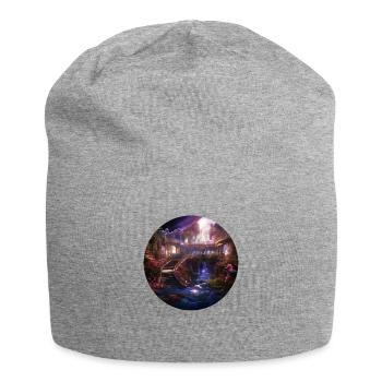 Verzauberter Astral-Sternenhafen - Jersey-Beanie - Grau meliert - Vorne