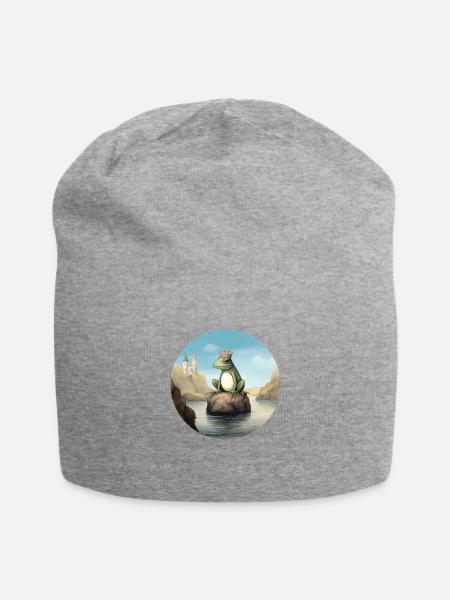 Der Froschkönig - Jersey-Beanie - Grau meliert