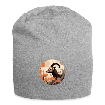 Sternzeichen Steinbock - Jersey-Beanie - Grau meliert - Vorne
