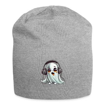 Lustiges Gespenst für Halloween - Jersey-Beanie - Grau meliert - Vorne