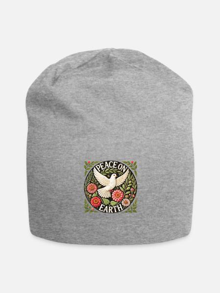 Friede auf Erden - Jersey-Beanie - Grau meliert