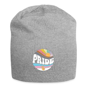 Groovy LGBT Rights Pride - Vintage Gay Lesbian - Jersey Beanie - heather grey - Front