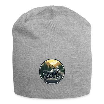 Motorrad-Abenteuer - Jersey-Beanie - Grau meliert - Vorne