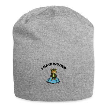 bär eisscholle winter - Jersey-Beanie - Grau meliert - Vorne