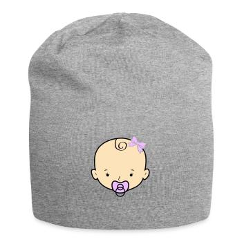 Bébé - Bonnet en jersey - gris chiné - Devant