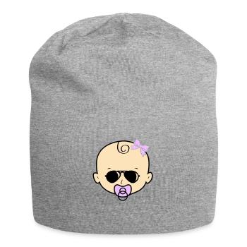 Lunettes de soleil pour bébé fille - Bonnet en jersey - gris chiné - Devant