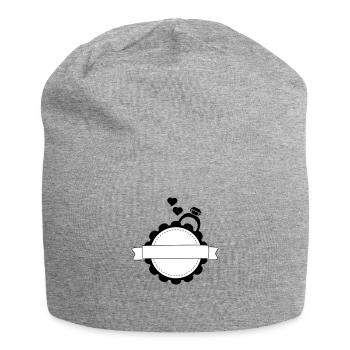 Logo mariage - Bonnet en jersey - gris chiné - Devant