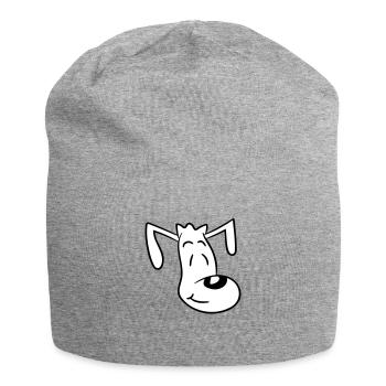 Hund Gesicht Kleiner Glücklicher Welpe Haustier - Jersey-Beanie - Grau meliert - Vorne