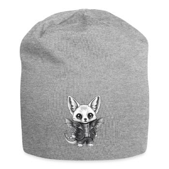 Renard du désert Fennec avec tenue de dragon cool - Bonnet en jersey - gris chiné - Devant