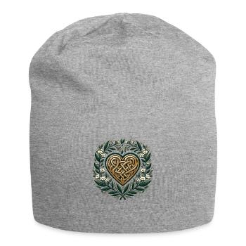 Art celtique coeur printanier druide païen oeuvre - Bonnet en jersey - gris chiné - Devant