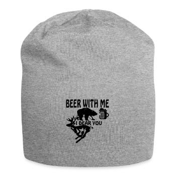 Beer with me, my dear. - Jersey Beanie - heather grey - Front