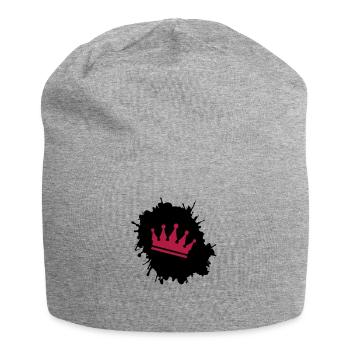 Blobs Crown - Jersey Beanie - heather grey - Front