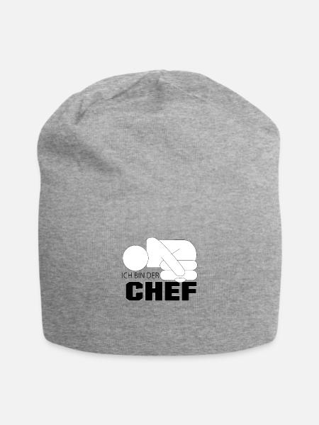 ich bin CHEF - Jersey-Beanie - Grau meliert