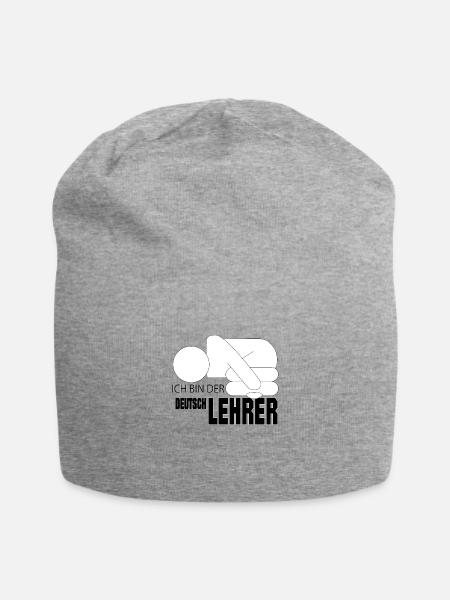 Ich bin der Deutsch Lehrer - Jersey-Beanie - Grau meliert